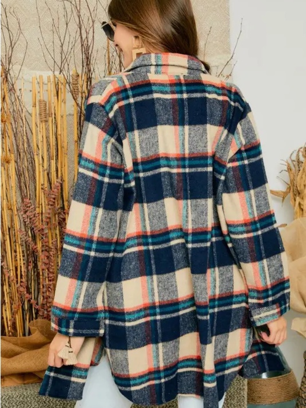 ADORA Plaid flannel shacket - Picture 5 of 5